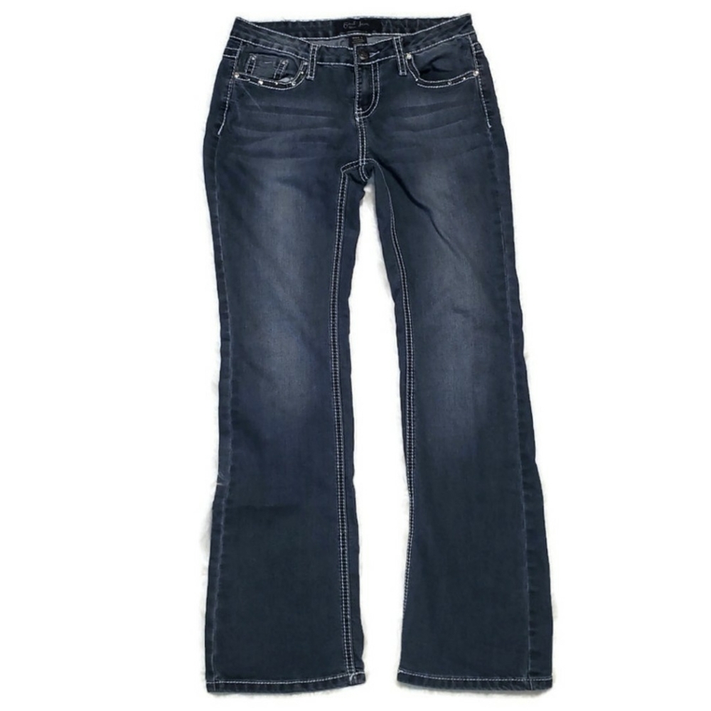 Earl Jean's Embellished Embroidered Size 7